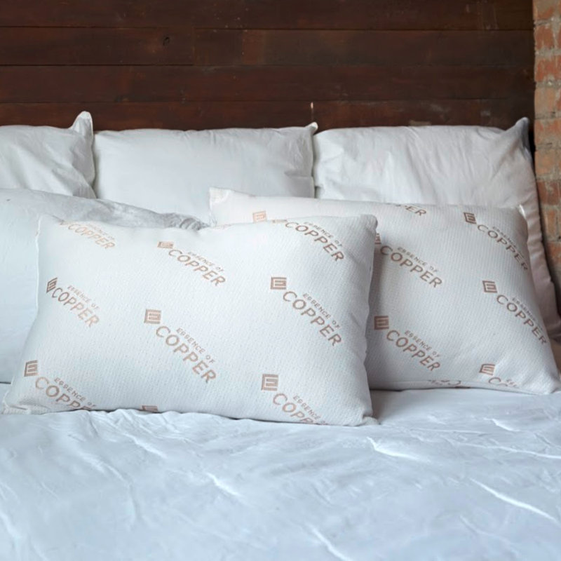 Essence of Copper Infused Antimicrobial Jumbo Bed Pillow Set of 2